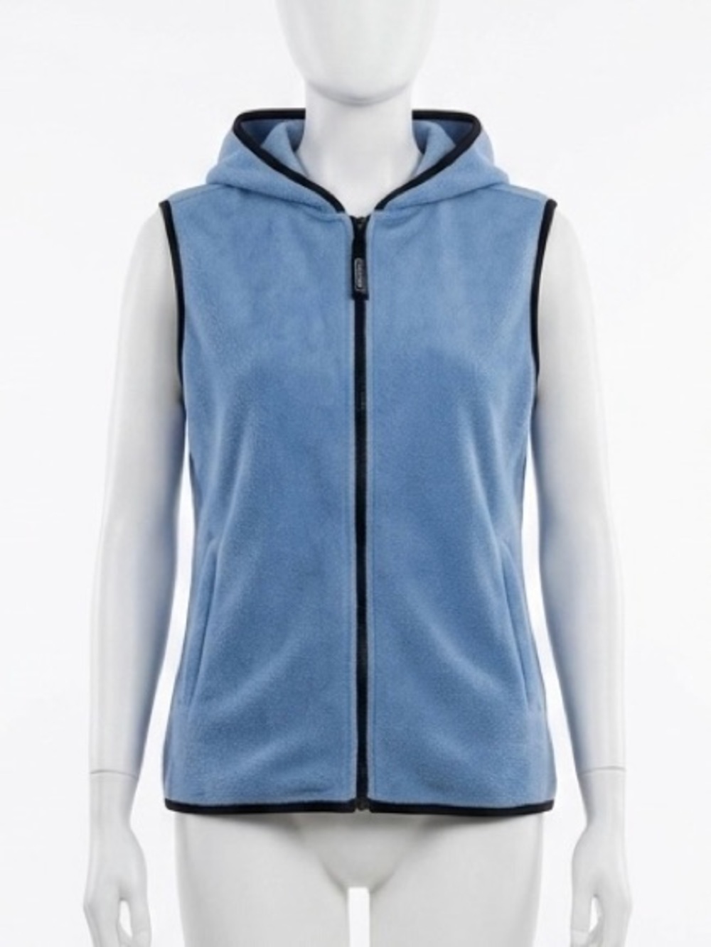 Baleno Blue Fleece Hooded Vest Gilet - Unisex Size M Full Zip - Athleisure